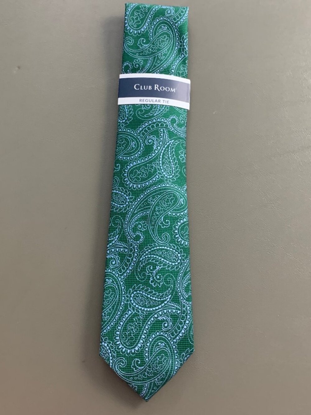 Club Room Men's 3'' Polyester Blend Neck Tie, Green Athleas Paisley, One Size